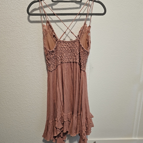 NWT Free People Adella Mini Slip Dress Flowy Mini Dress Crochet Dress Medium - Picture 3 of 3